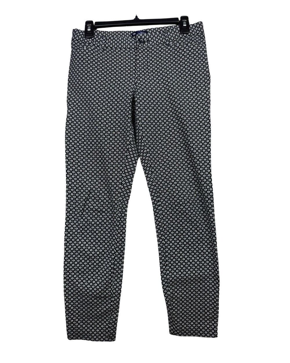 GAP Slim City Pants Womens‎ 4R Black White Print Career Stretch Pant